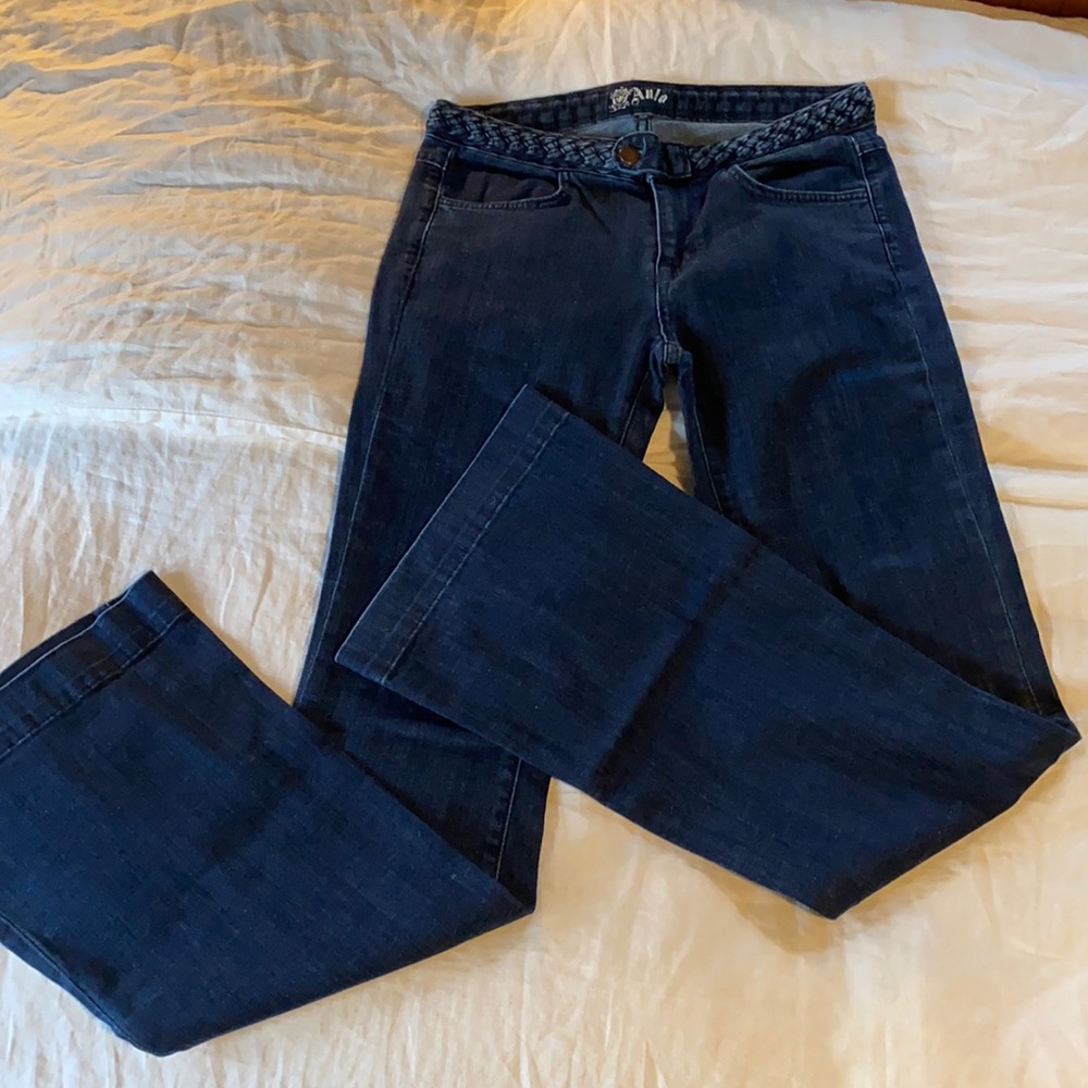 Anlo Dark Blue Wide Leg Flare Jeans